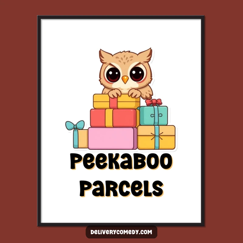 Funny Curious Owl Digital Art: Instant Download for Wise Decor