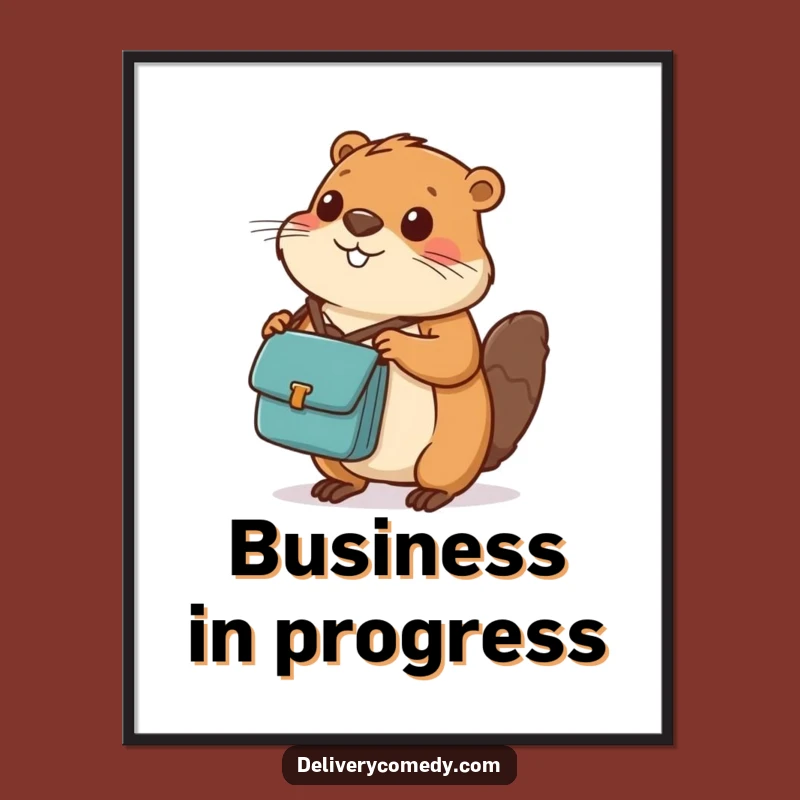 Funny Beaver Messenger Bag Poster: Inspiring Wall Art for the Diligent