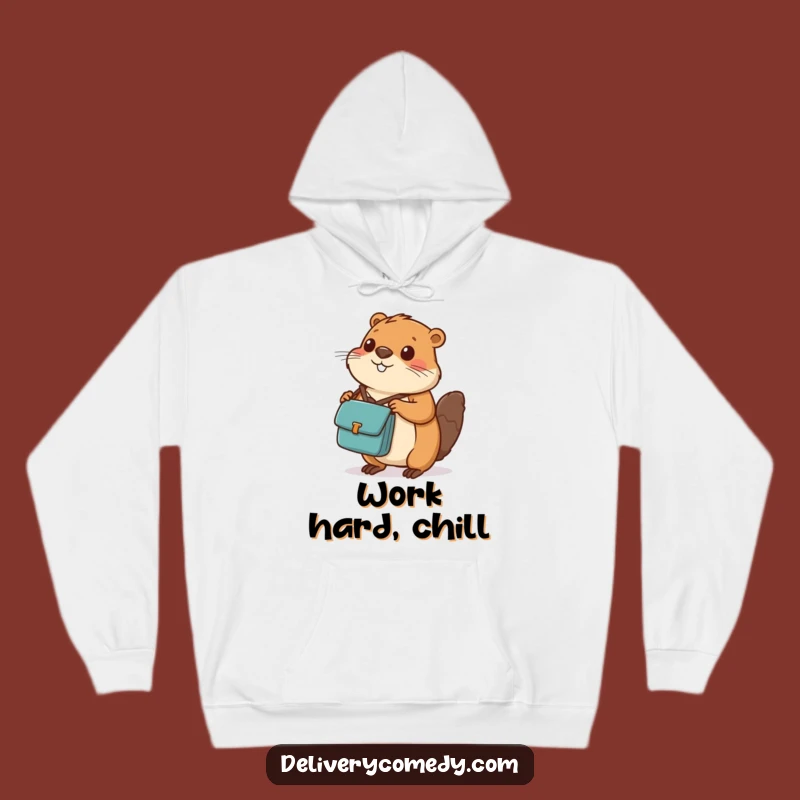 Funny Beaver Messenger Bag Hoodie: Cozy Comfort for the Diligent Worker