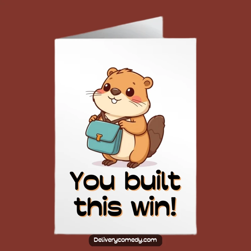 Free Printable Beaver Congrats Card - Hilarious Downloadable DIY Gift!