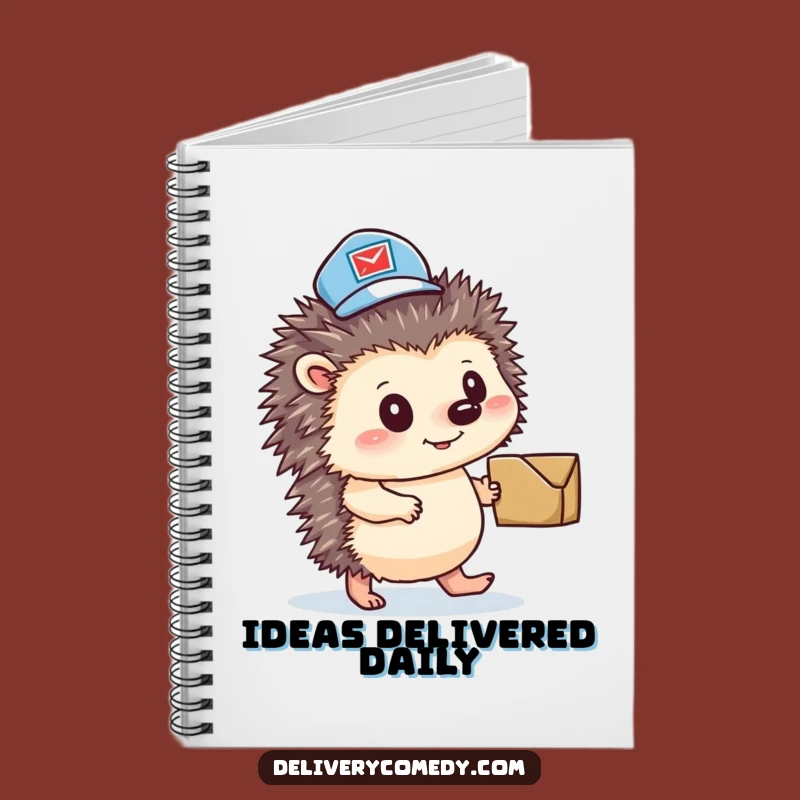 Funny Hedgehog Mail Carrier Notebook: Jot Down Ideas with a Determined Delivery Friend