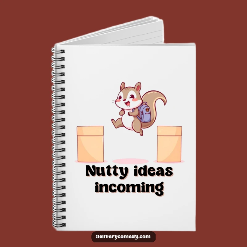Funny Squirrel Backpack Notebook: Jot Down Ideas with a Cheerful Leaper
